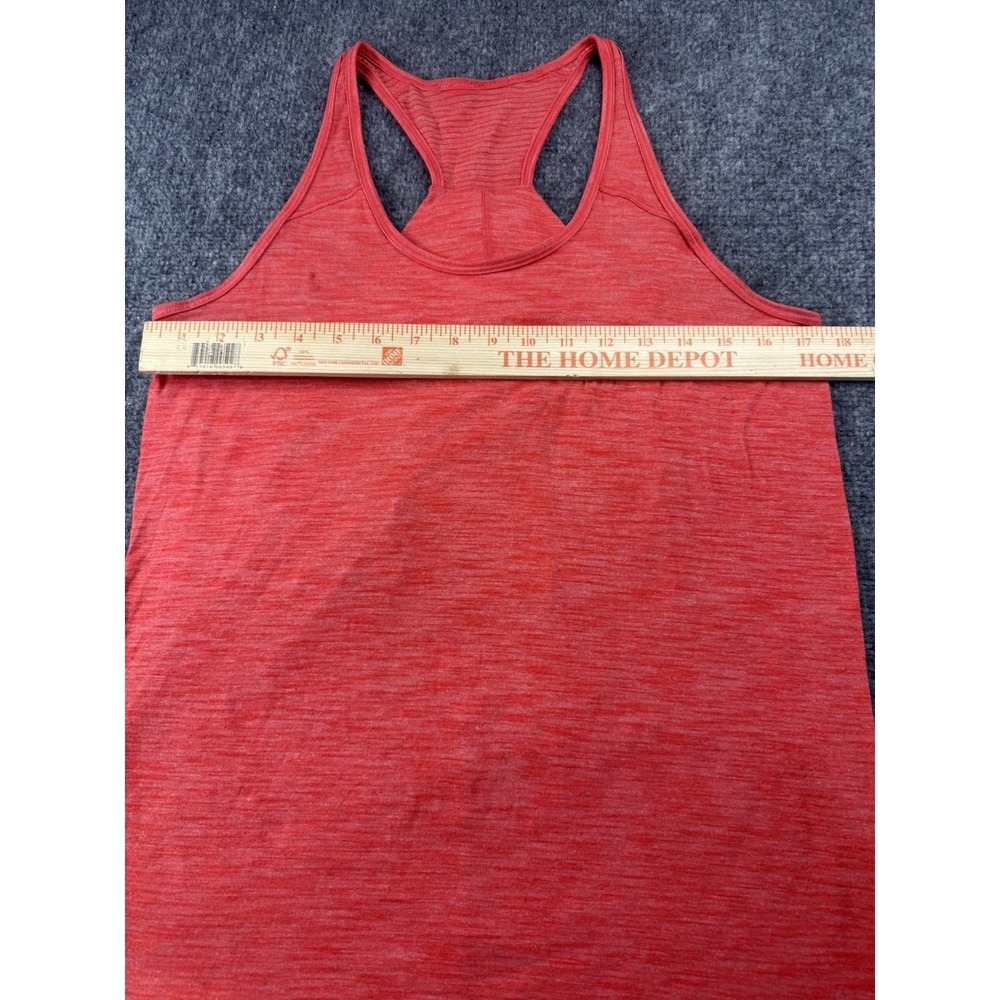 Lululemon Womens Twist Back Racerback Tank Heathered Coral Active Top Size 12 - Picture 5 of 10